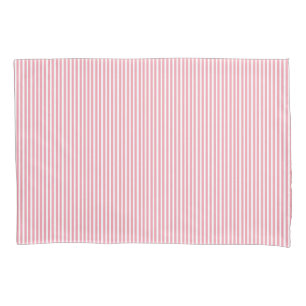 Pink And White Stripes Vintage Rose Collection Pil Pillowcase