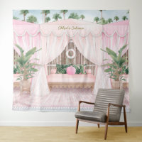 Pink and White Summer Pool Cabana