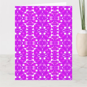 Pink and White Symmetrical Markings Card