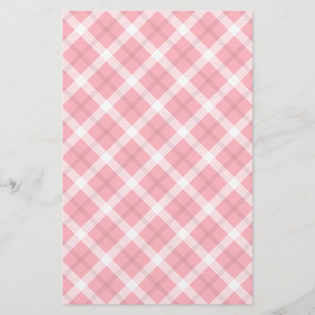 Pink And White Tartan Pattern (Front)