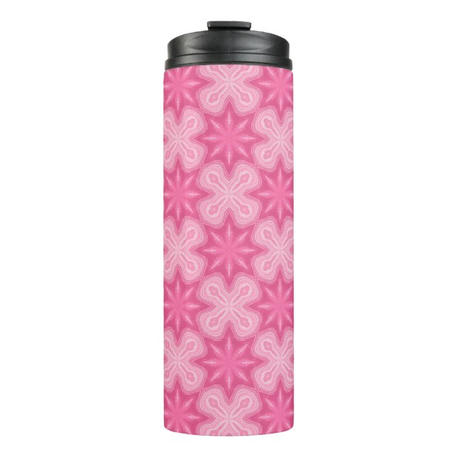 Pink And White Thermal Tumbler (Front)