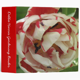 Pink and White Tulip Custom Binder
