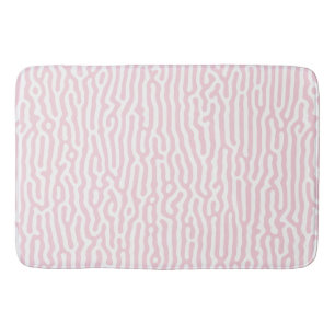 Pink and White Turing Pattern Bath Mat