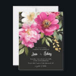 Pink and White Watercolor Peony Floral Wedding Postcard<br><div class="desc">Pink and White Watercolor Peony Floral Wedding Design</div>