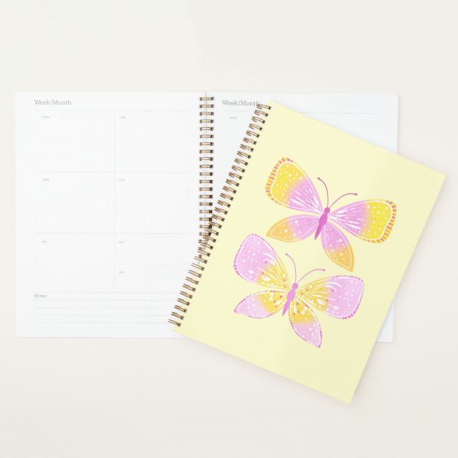 Pink and Yellow Butterflies Planner (Display)