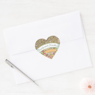 Pink and Yellow Floral Oak Tree Wedding Seal