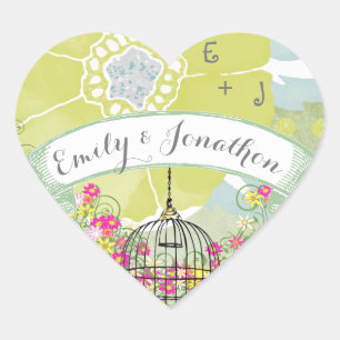 Pink and Yellow Floral Wedding Seal