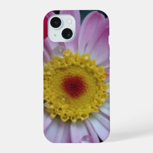 Pink and yellow flower iPhone 15 case