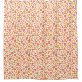 Pink and yellow flower pattern