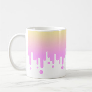 Pink and Yellow Gradient Dripping  Coffee Mug