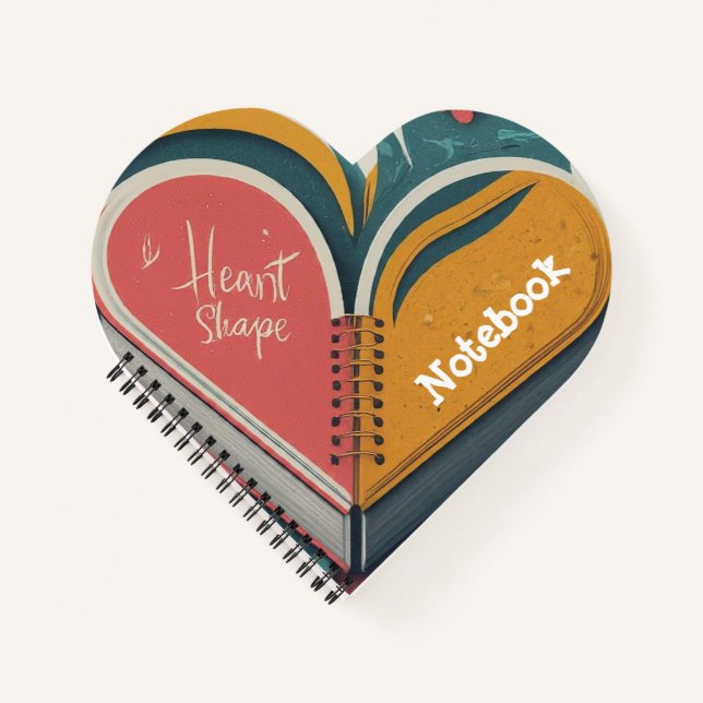 Pink and Yellow Heart Spiral Notebook (Front)