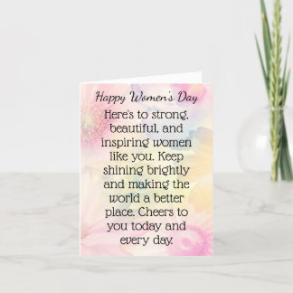 pink and yellow international women's day 2024 thank you card
