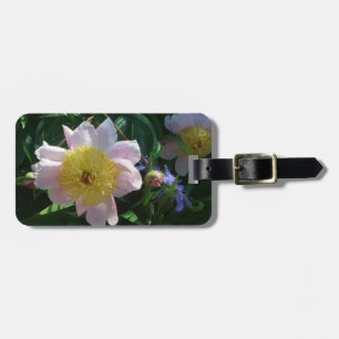 Pink and Yellow Peonies Beautiful Floral Luggage Tag