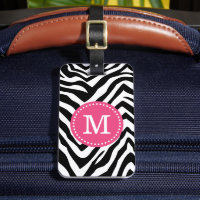 Pink and Zebra Print Custom Monogram