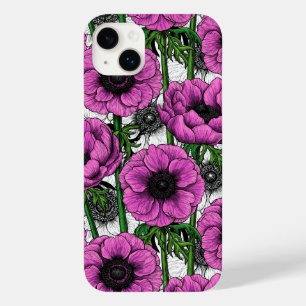 Pink anemone garden Case-Mate iPhone 14 plus case