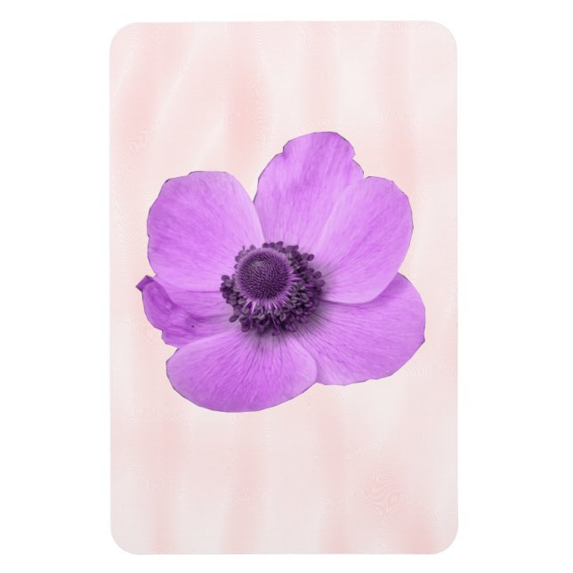 Pink Anemone Premium Magnet (Vertical)