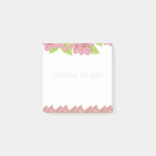 Pink Anemones Things To DO Post-It Notes