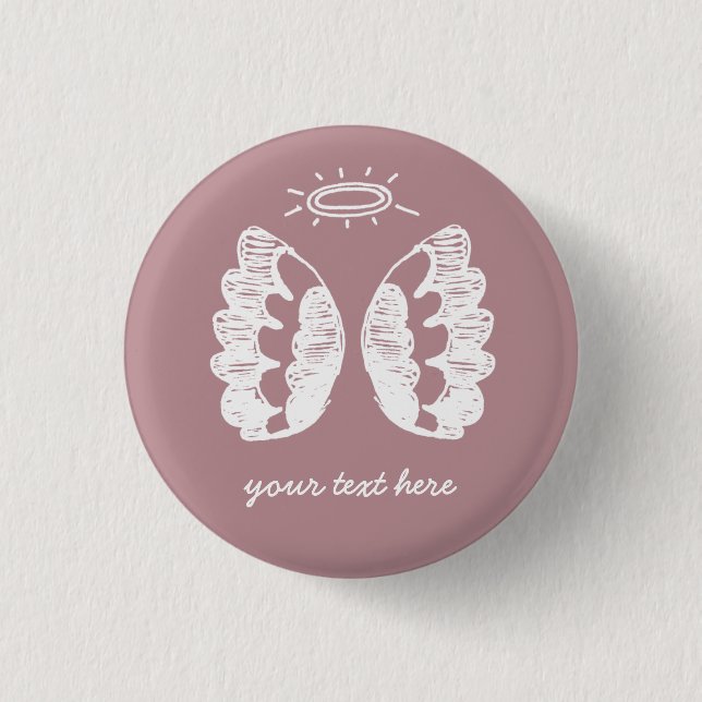 Pink angel button (Front)