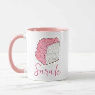 Pink Angel Food Cake Slice Baking Personalized Mug
