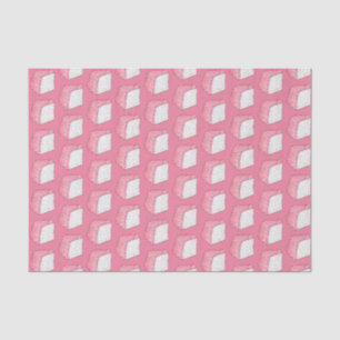 Pink Angel Food Sponge Cake Slice Baking Foodie Tissue Paper