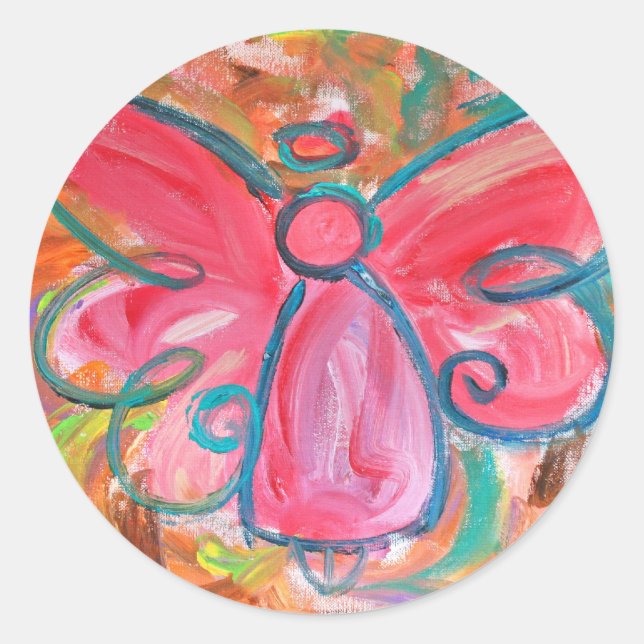 Pink Angel Sticker (Front)