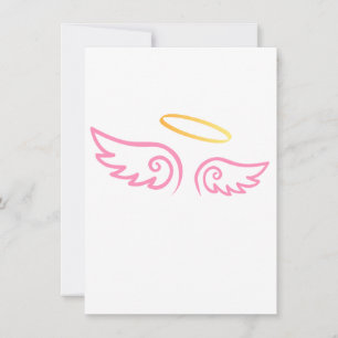 Pink Angel Wings with Halo