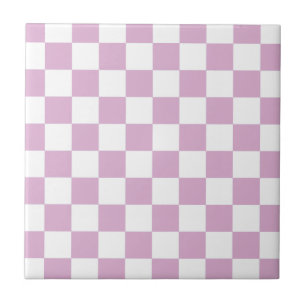 Pink Angora Chequerboard Tile