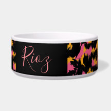 Pink Animal Pattern Black Name