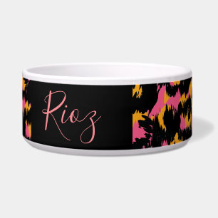 Pink Animal Pattern Black Name