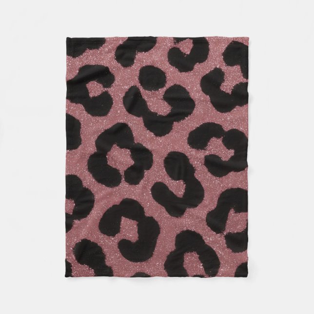 pink animal print blanket (Front)