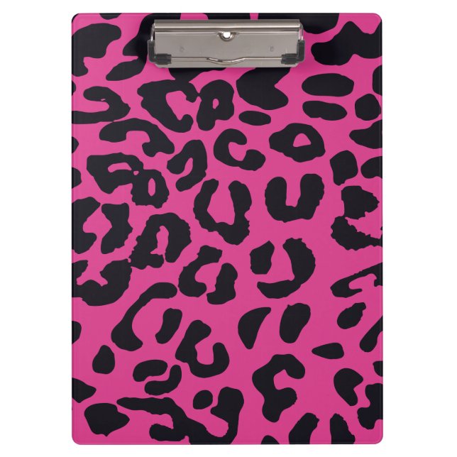 Pink Animal Print  Clipboard (Front)