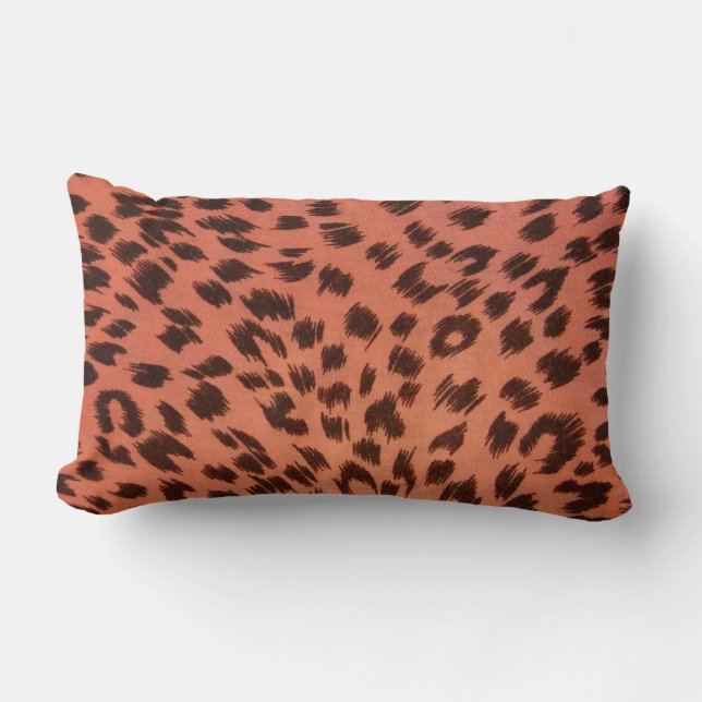PINK ANIMAL PRINT LUMBAR PILLOW (Front)