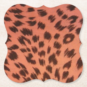 PINK ANIMAL PRINT  PAPER COASTER