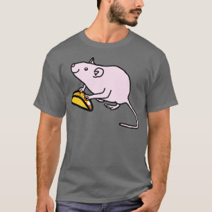 Pink Animals with Food Cute Rat got Taco T-Shirt