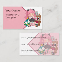 Pink Anime Cat Girl Festive Holiday Cheer