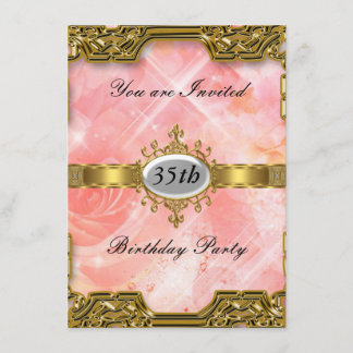 Pink Anniversaire Glamor Hot Invitation