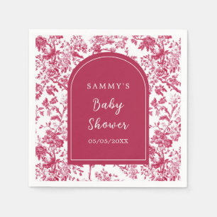 Pink Antique Chinoiserie Baby Shower Napkin