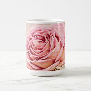 Pink Antique Style Rose Art Cup Mug