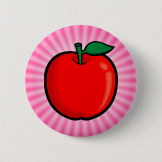 Pink Apple 2 Inch Round Button
