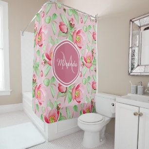 Pink Apple Blossom Monogram