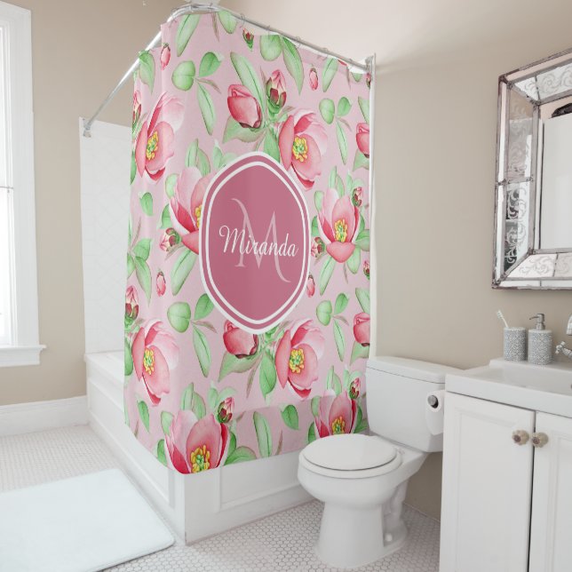 Pink Apple Blossom Monogram (In Situ)