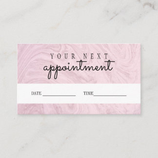 Pink Appointment Remind Card Your Next Visit