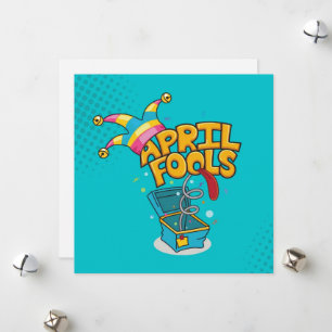 Pink April Fools Day Holiday Card