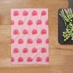 Pink Aptenia Flower Seamless Pattern on Kitchen Towel<br><div class="desc">Seamless pattern of Aptenia flower with pink petals and yellow pistil and stamens on kitchen towels. Floral design kitchen towel for lovers of flowers or nature.</div>
