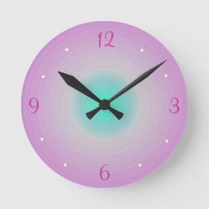 Pink aqua > Childrens Wall Clock
