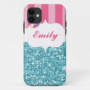 Pink & Aqua Keep Calm and Sparkle On IPhone 5 Case