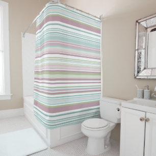 Pink, Aqua, mint, spring rain and mauve stripes