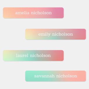 Pink Aqua Pastel Ombre Gradient Waterproof