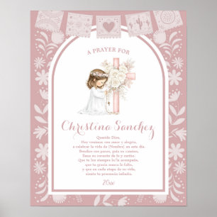Pink Arch Cielito Lindo First Holy Communion Girl  Poster