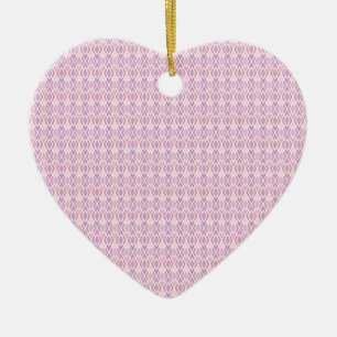 Pink Argyle Ceramic Ornament